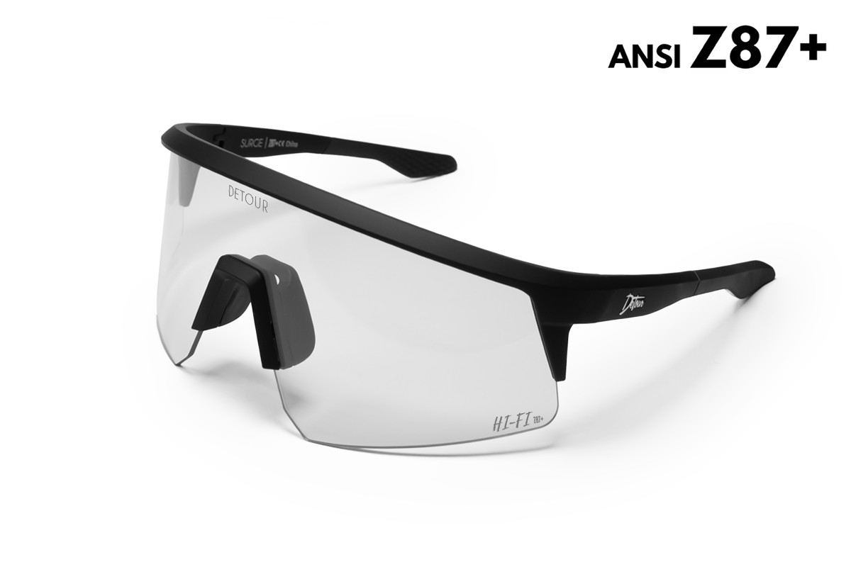 Surge - Matte Black - Crystal Clear Sunglasses | Detour – Detour