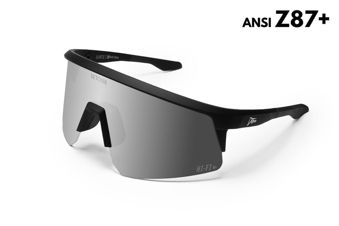 【新品】【匿名配送】Gajess Navy 40size Surge - Matte Black - Silver Bullet Sunglasses | Detour