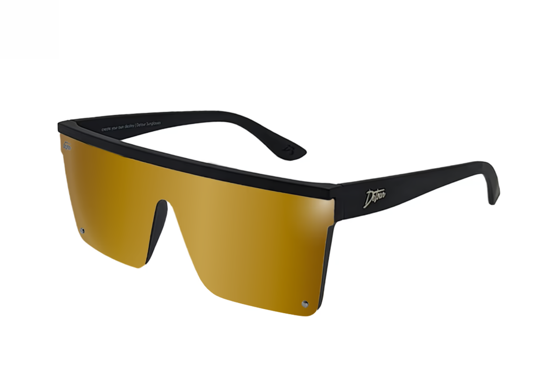Tidal Wave - Matte Black - 24K Gold Lens Polarized – Detour Sunglasses