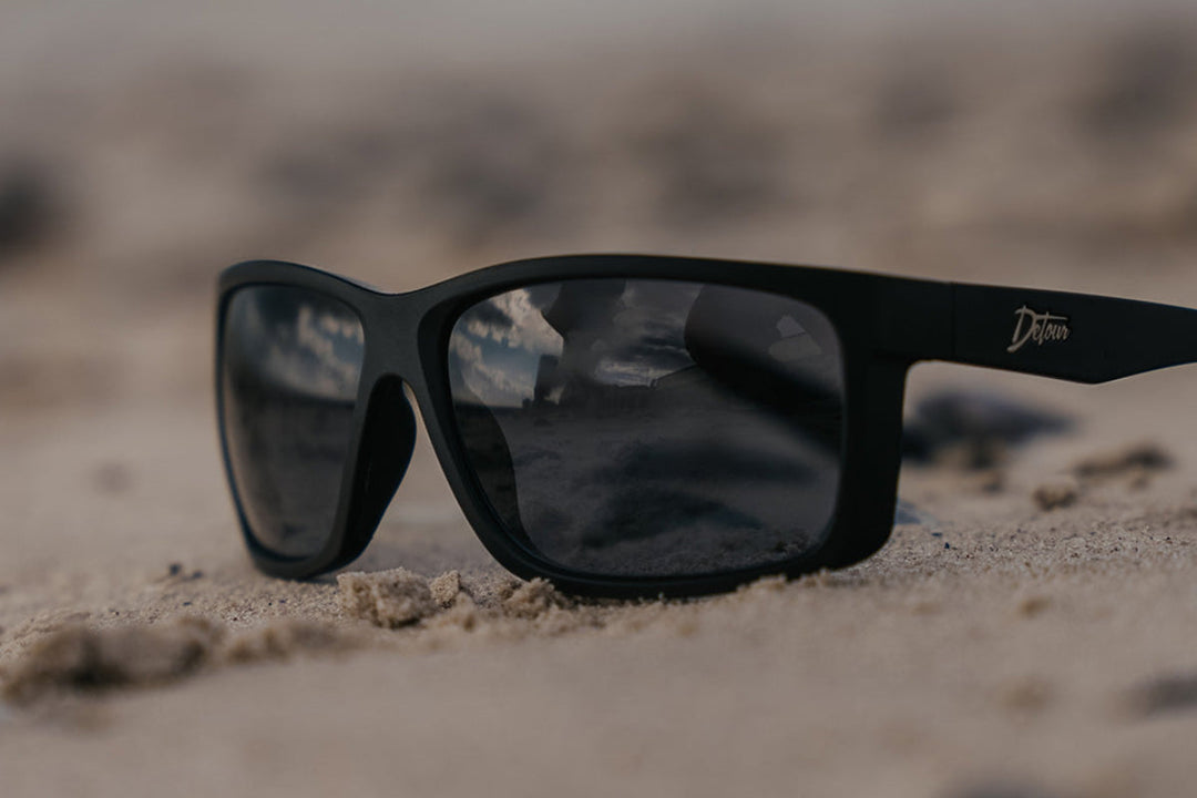 Breach XL - Matte Black - Black Polarized Sunglasses | Detour