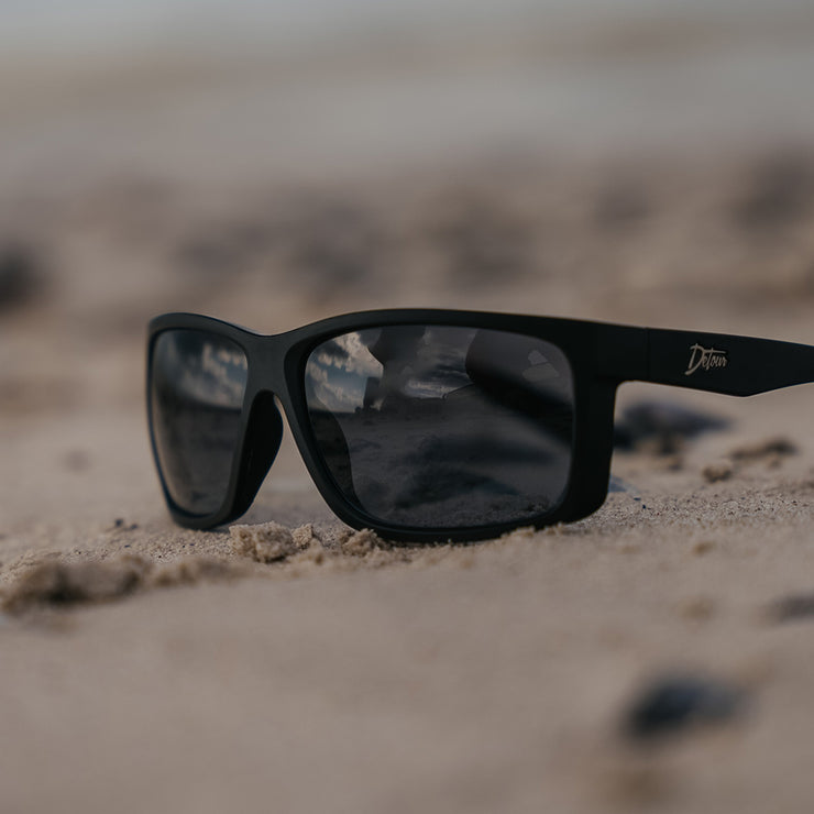 Breach - Matte Black - Black Polarized Fishing Sunglasses