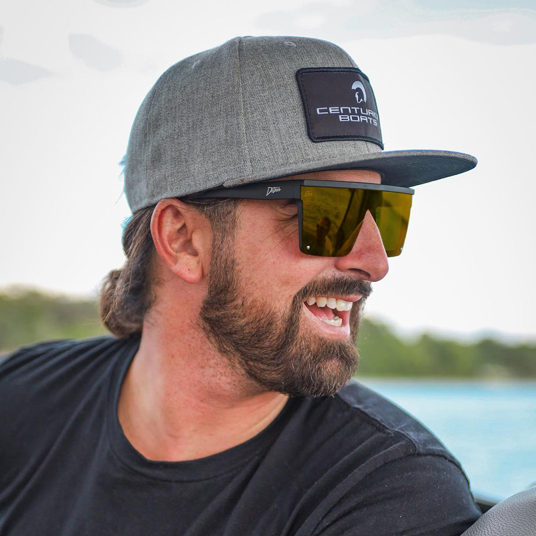 Tidal Wave - Matte Black - 24K Gold Lens Polarized – Detour Sunglasses