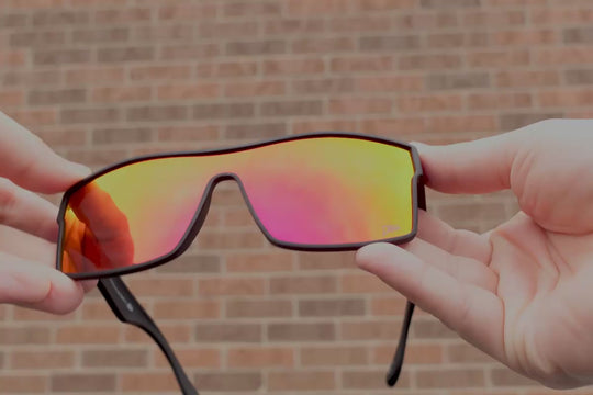 Horizon XL - Matte Black - Red Sunset Polarized Sunglasses