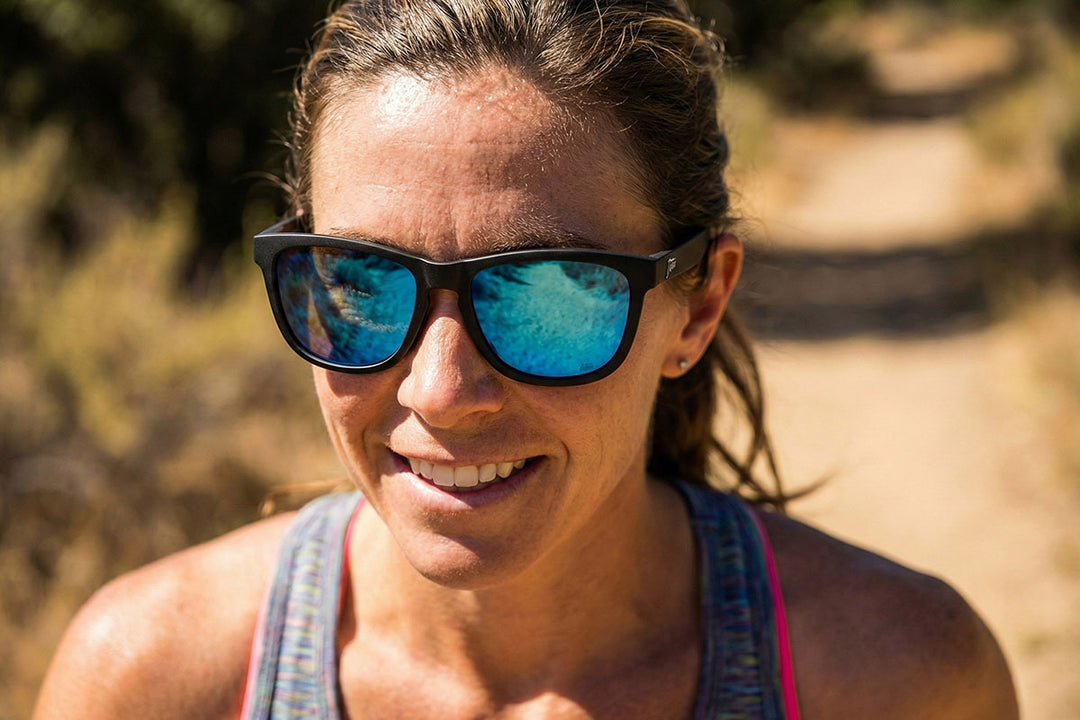 Matte Black - Electric Blue Lens Polarized - Essentials – Detour