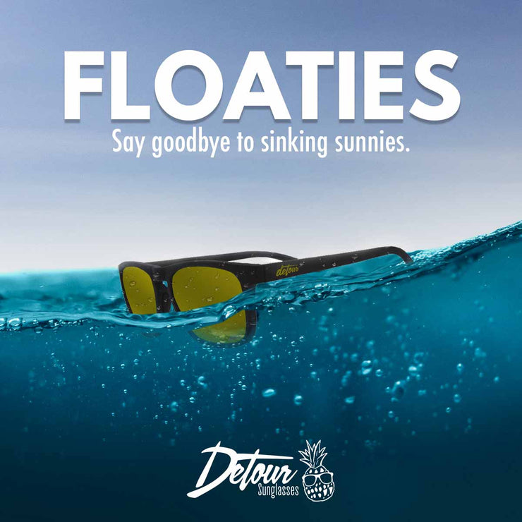 Floaties - Matte Black - 24k Gold Polarized