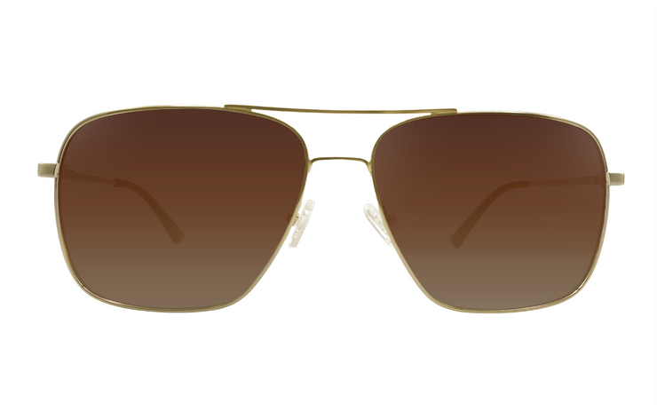 Coastal XL - Gold - Brown Gradient Polarized Sunglasses | Detour Sunglasses