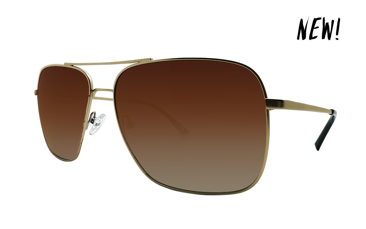 Coastal XL - Gold - Jet Black Polarized Sunglasses