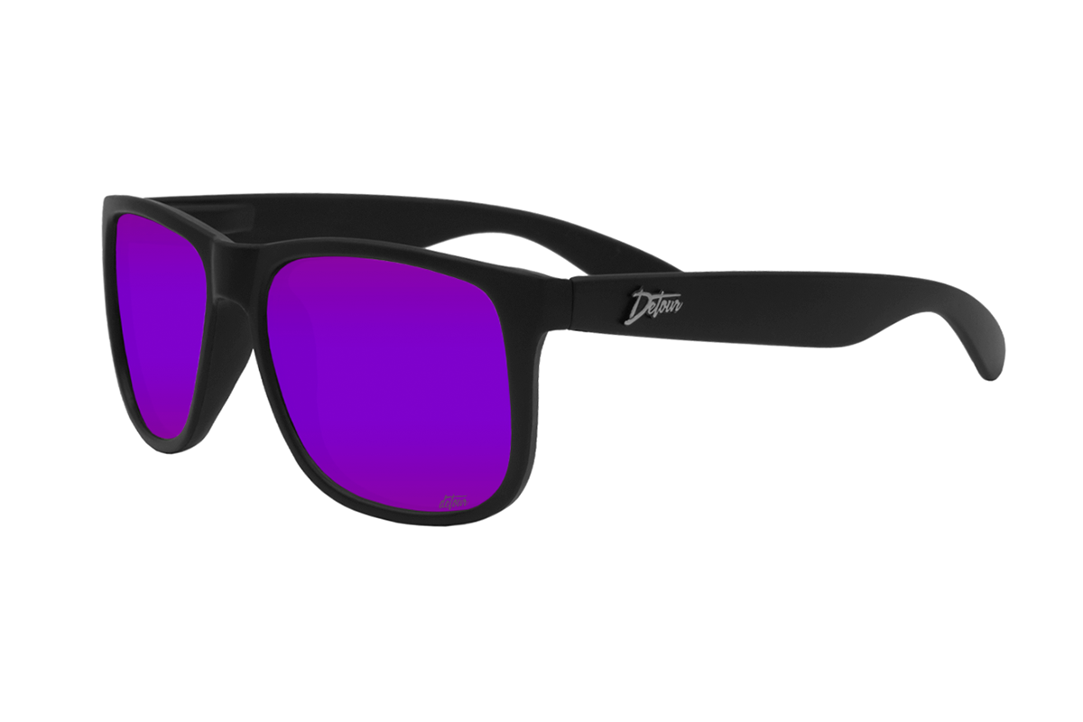 Eminence Matte Black Purple Polarized Lens