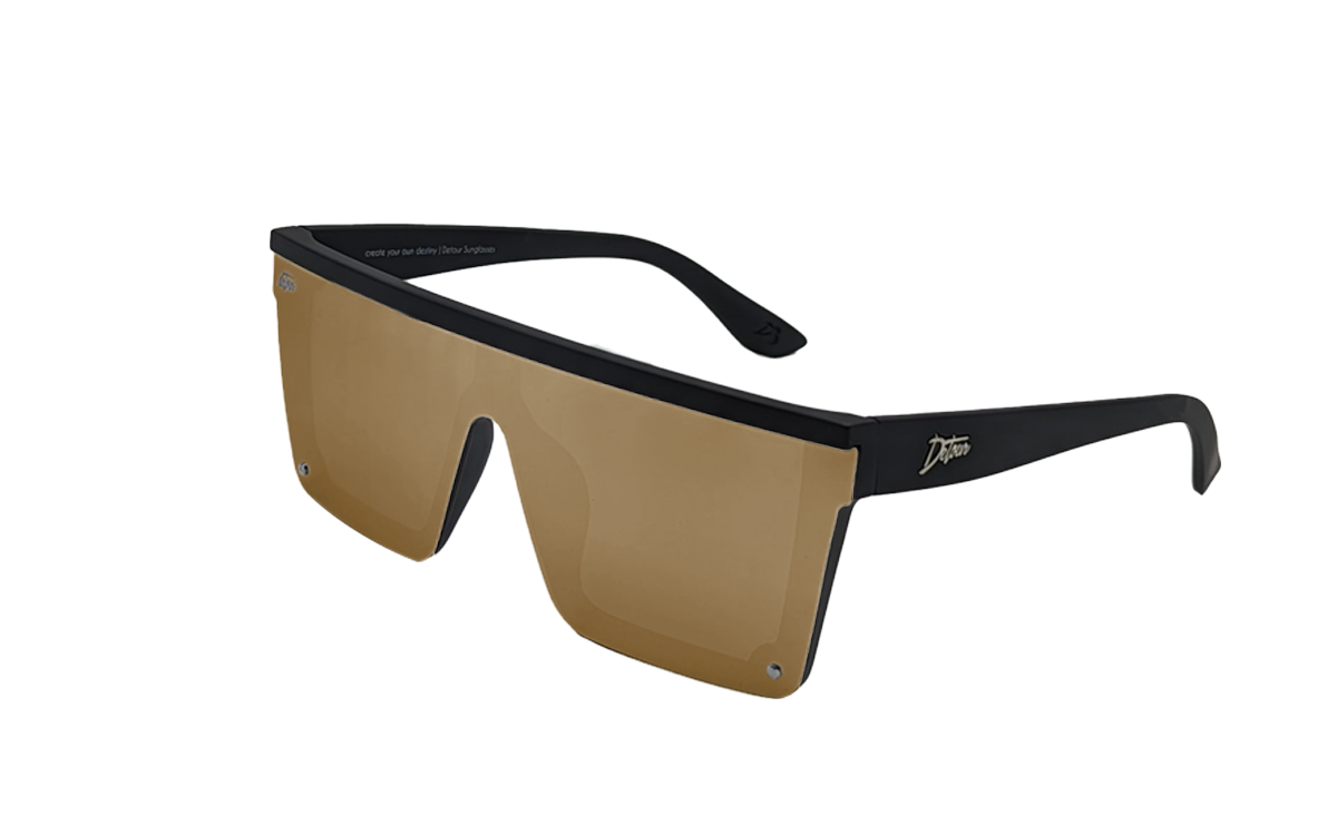 Gold shop lens sunglasses