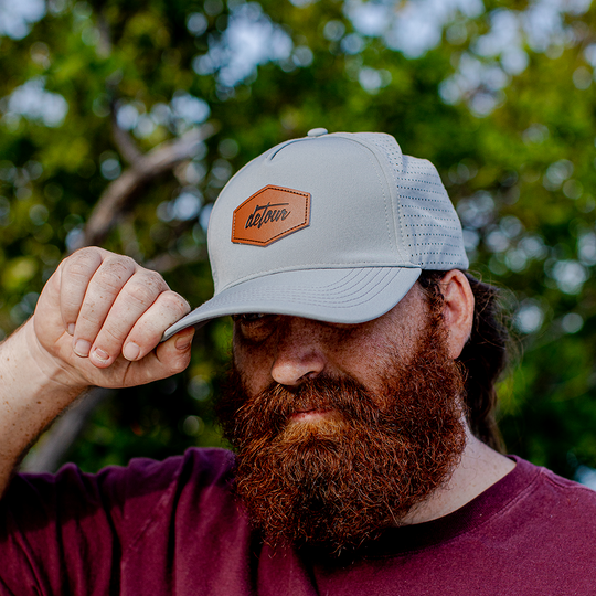 XL Leather Patch Snapback Hat For Big Heads | Detour Sunglasses