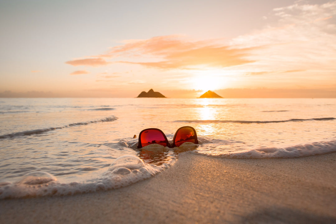 Eminence - Matte Black - Red Sunset Lens Polarized – Detour Sunglasses