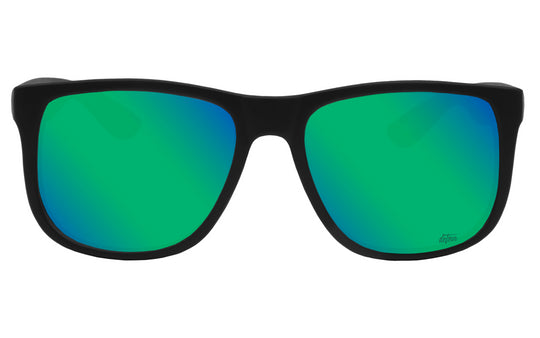 JOYAS トレーナー グリーン ブラックレンズ Eminence - Matte Black - Green Lens Polarized – Detour Sunglasses