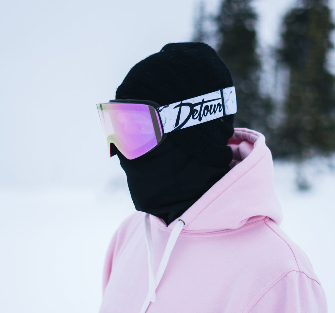 dope flush 2x-up ski goggle PowPow - Spare HI-FI Lens - Rose Quartz Pink